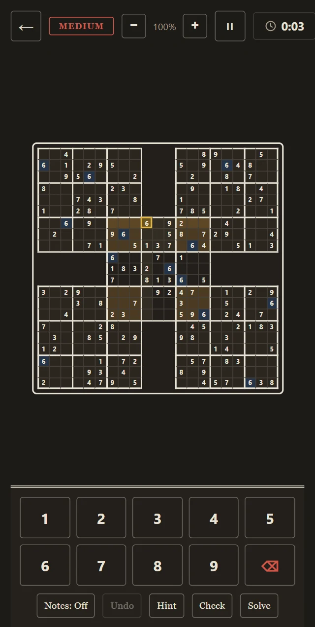 A new Medium game in the dark theme.